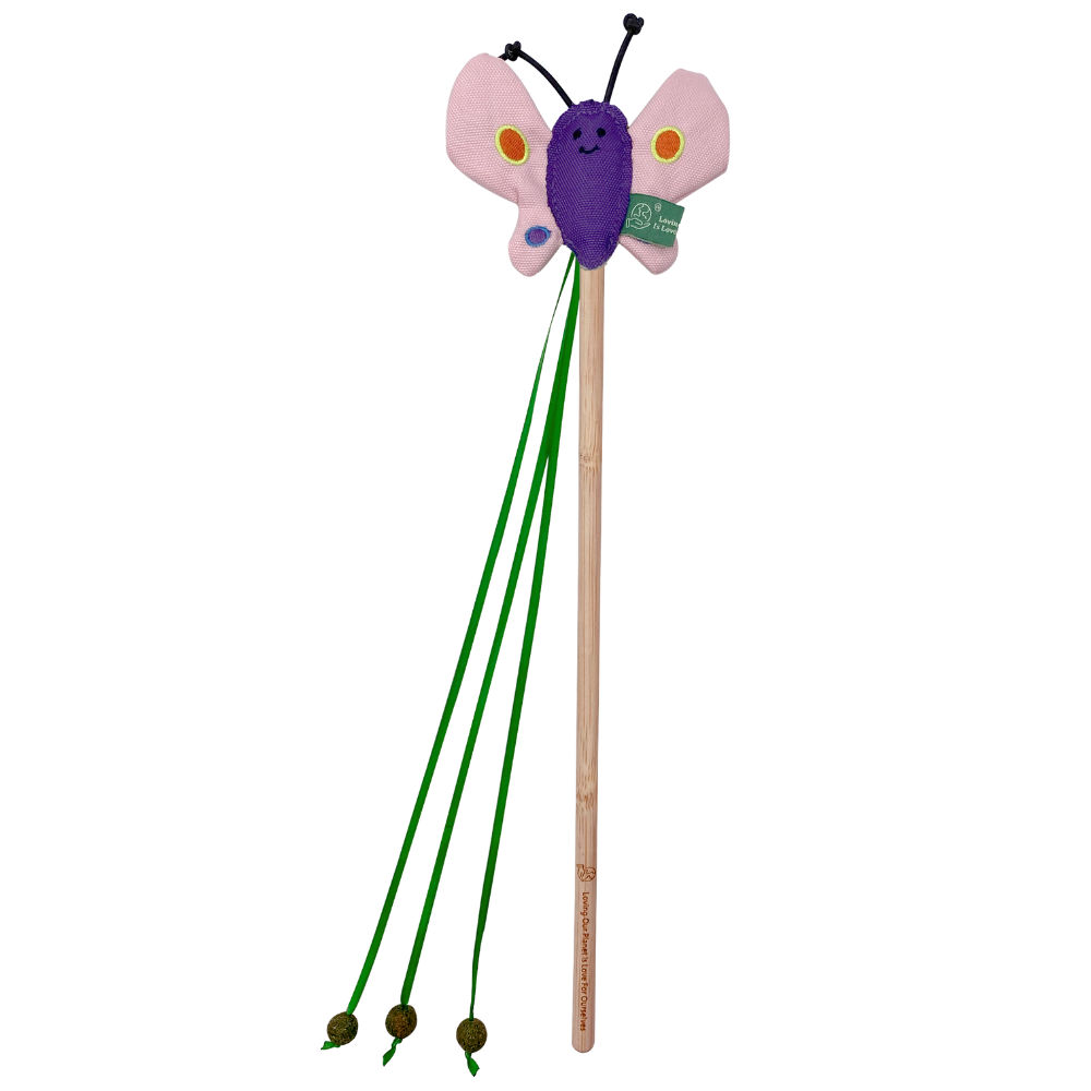 RPET Catnip Wand - Butterfly
