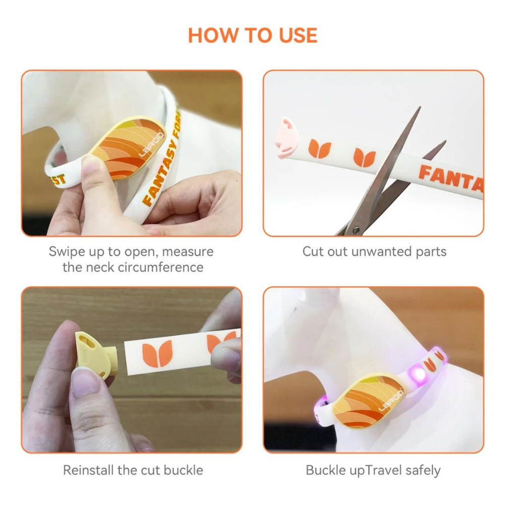 LED collar - Forest Ring - Orange